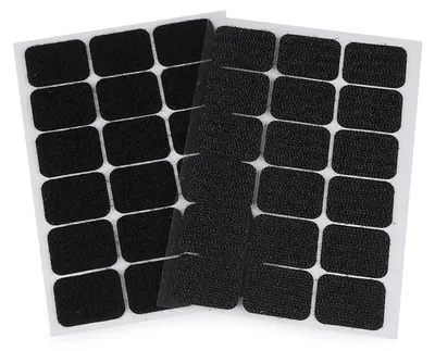 18 Klettpunkte 25x32mm schwarz