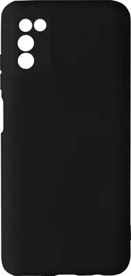Produktbild von Avizar, Halbsteife Silikon Handyhülle für Samsung Galaxy A03s, Soft Touch, Schwarz
