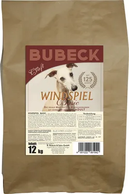 Produktbild von Trockenfutter glutenfreies Windhundfutter mit Truthahn von Bubeck 12,5Kg