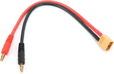 Obrázek produktu pro 22 cm zástrčka XT60 na 4 mm banánkový konektor, 12 AWG adaptérový kabel pro nabíječku LiPo baterií B6