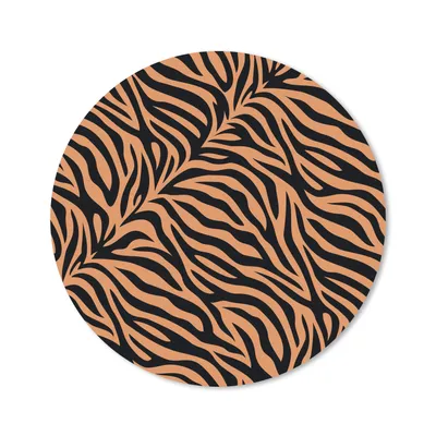 Produktbild von MuchoWow® Mauspad Mousepad Tigerdruck - Orange - Schwarz 20x20 cm - Mousepads - Maus Mat - Pad - Mausunterlage - Schreibtischmatte