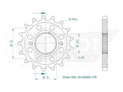 Immagine prodotto di Pignone ESJOT Racing Standard 530 17T