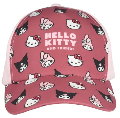 Produktbild von Hello Kitty Kappe für Mädchen - Friends Kinder Cap Basecap Baseballkappe verstellbar Pink