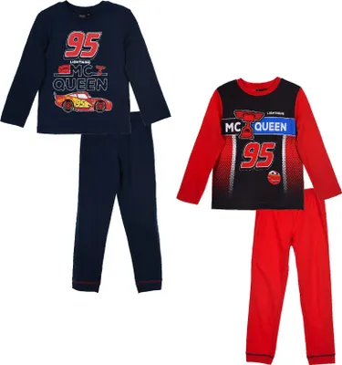 Produktbild von Cars Lightning McQueen Jungen Schlafanzug Kinder Pyjama, Farbe:Rot, Größe:98