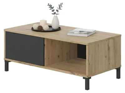 Produktbild von Couchtisch Dcresp, Kaffetisch, Couchtisch für das Wohnzimmer, 100x50h40 cm, Asteiche und Anthrazit