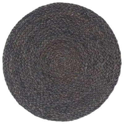 Image de vidaXL Sets de table 4 pcs. Gris foncé 38 cm Rond Jute