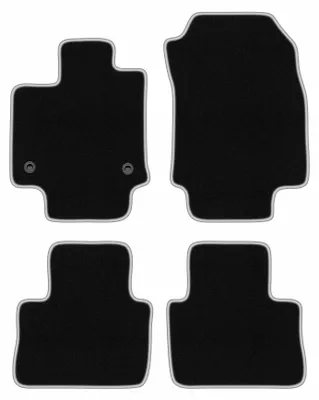 Produktbild von Fußmatten Automatten Velours Schwarz/Silber für Suzuki Across 2020- Set 4-tlg