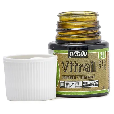Obrázek produktu pro Pebeo Vitrail transparentní barva na sklo, 45 ml, 30 písků