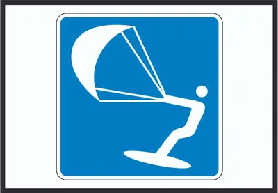 Produktbild von Kitesurfen erlaubt Symbol A1 Rückseite selbstklebend