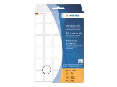 Produktbild von Vielzwecketiketten weiß 19x27 mm Papier matt 960 St.