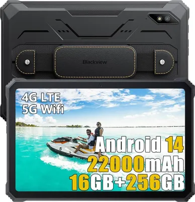 Active 8 Pro Outdoor Tablet Android 13, MTK G99 16GB+256GB Tablet 10.4" FHD+, 22000mAh Robust Tablet PC, 48MP+16MP, 4 Lautsprecher, IP68 Wasserdicht