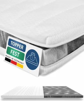 Produktbild von AM Qualitätsmatratzen | Basic Topper | 200x220 cm | fest | 6 cm Höhe | Matratzentopper | 200/220 | Komfortschaum Topper