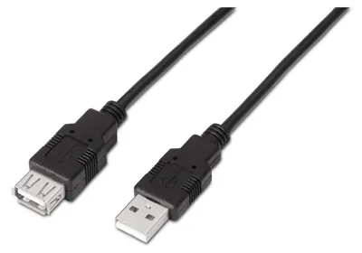 Zdjęcie produktu dla AISENS A101-0015, 1 m, USB A, USB A, USB 2.0, Czarny