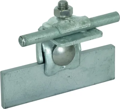 Image de Pince à sertir DEHN, acier zingué, plage de serrage 0,7-8 mm, coudée, avec support de serrage pour Rd 6-10 mm, 1 pièce.