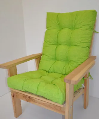 Produktbild von Polster für Gartenstuhl , Liegestuhl , Schaukelstuhl Sevila , Hochlehner Auflage , Gr. 125 x 55 cm , Colore Verde chiaro (hellgrün)