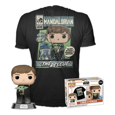 Zdjęcie produktu dla Funko POP! Mandalorianin Luke z dzieckiem 482 T-shirt rozmiar L