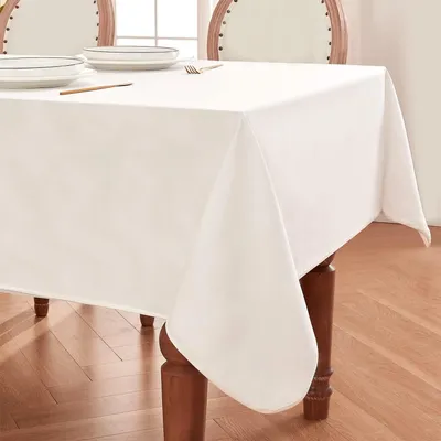 Productafbeelding van Tafelkleed, kleur: reinwit, afmetingen: 145 x 300 cm, vuilafstotend, satijnlook