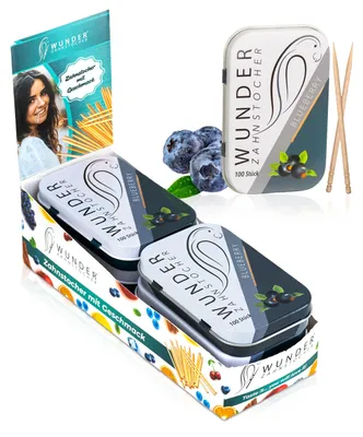 Produktbild von Wunder Zahnstocher Display 6er Pack Blaubeere DS