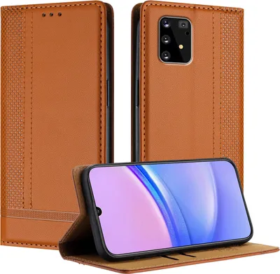 Obrázek produktu pro Pouzdro pro Samsung Galaxy S10 Lite kožené flipové pouzdro s funkcí stojánku Hnědý