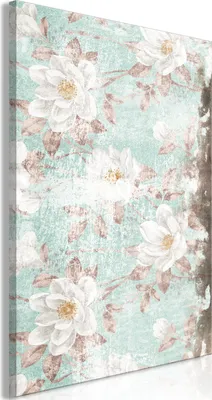 Produktbild von Italienischer Leinwand Leinwandbild - Roman Flowers (1 Part) Vertical 80x120 cm Blumen b-C-0326-b-a