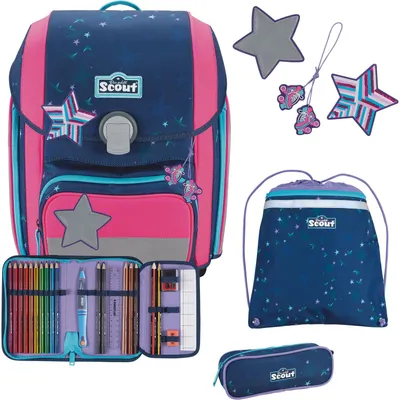 Produktbild von Scout Genius Schulranzen-Set 4 teilig DIN Pretty Star