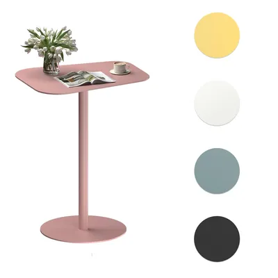 Image de FLEXISPOT Table d'appoint pour canapé, chambre, salon, bureau, table d'appoint, table de chevet, table basse pour petits espaces, acier, 50x38x65cm, rose