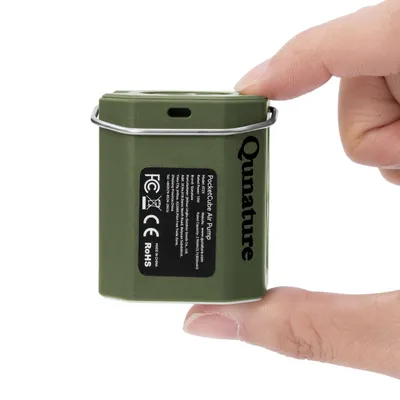Obrázok produktu pre Elektrická vzduchová pumpa Qunature, vzduchová pumpa s 5 vzduchovými tryskami, 800 mAh dobíjateľná vzduchová pumpa s LED svetlom, prenosná kempingová pumpa 4,2 kPa, zelená
