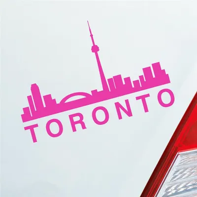 Produktbild von Auto Aufkleber Toronto Stadt City USA Kalifornien State 14x10 cm Pink Sticker Heckscheibenaufkleber