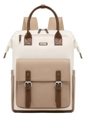 Obrázek produktu pro Batoh do školy pro teenagery, denní batoh, barva khaki, objem 24 litrů, přihrádka na notebook o velikosti 15,6 palců, rozměry 44x30x18 cm