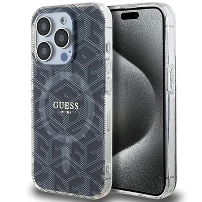 Zdjęcie produktu dla Etui Guess GCube MagSafe do iPhone 15 Pro czarny