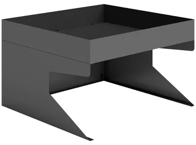 Zdjęcie produktu dla Garaż dla robotów koszących z donicą na rośliny, wykonany ze stali | Kolor: czarny | Wymiary: 70x75x46 cm