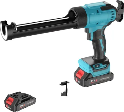 Zdjęcie produktu dla Elektryczny pistolet do uszczelniania, 6 regulowanych prędkości, oświetlenie LED, jedna bateria