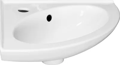 Zdjęcie produktu dla Umywalka ceramiczna narożna, Kerra ELF NAR