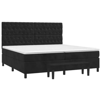 Obrázek produktu pro vidaXL Postel Boxspring s matrací černá 200x200 cm Velvet