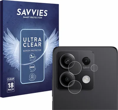 Produktbild von 18x Für Xiaomi Redmi Note 13 Pro 5G (NUR Kameraschutz) Schutzfolie Savvies Displayschutz Display Schutz Folie Klar Transparent