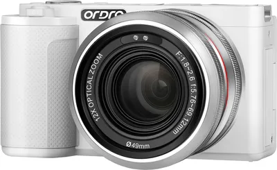 Zdjęcie produktu dla ORDRO G730 5K kamera cyfrowa 64MP WiFi kamera cyfrowa kamera wideo 3,2-calowy ekran dotykowy 12-krotny zoom optyczny automatyczne/ręczne ustawianie ostrości wbudowany filtr baterii do vlogowania wideo fotografia