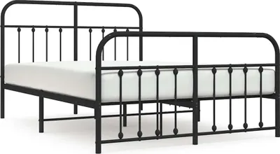 Obrázok produktu pre vidaXL Posteľný rošt s čelom a nohami kovový 150x200 cm