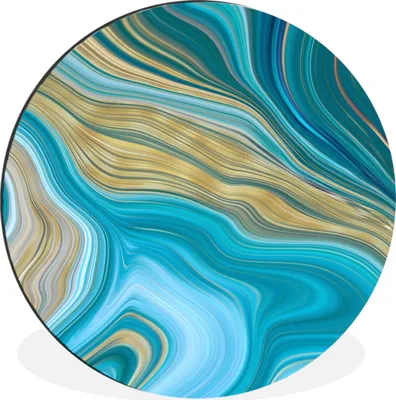 Produktbild von MuchoWow® - Wand Bild - Wohnzimmer - Runde Bilder - Alubilder - Kunst für zu Hause - Aluminium - Wanddekoration