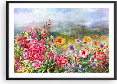 Produktbild von Gerahmtes Poster - Schwarzer Rahmen - blume sommer natur - 70x50 cm - Wand Bild - Wanddeko - Wandbilder - Kunstposter - Wandposter - Bilderrahmen - Bilder - Kunstdruck - Wandbild - P2BAA70x50-3843