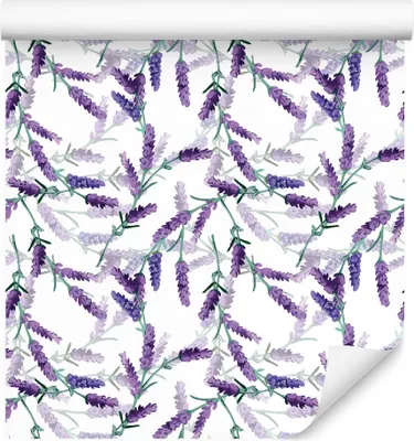 Produktbild von 10m VLIES TAPETE Rolle Blumen Lavendel Blätter Natur Pflanzen XXL