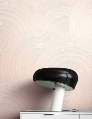 Produktbild von NEWROOM Tapete Rosa Vliestapete Kreise - Struktureffekt Ethno   Spirale Ornament Mustertapete Modern
