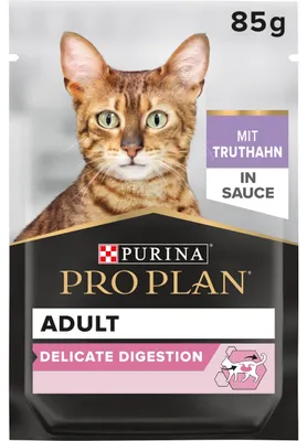 Produktbild von PRO PLAN Adult Cat Delicate Nutri Savour, mit Truthahn, 26 x 85g – Größe 85 g (26er Pack)