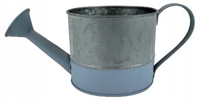 Produktbild von Dakls Übertöpfchen Metall Gießkannenform Grau Blau