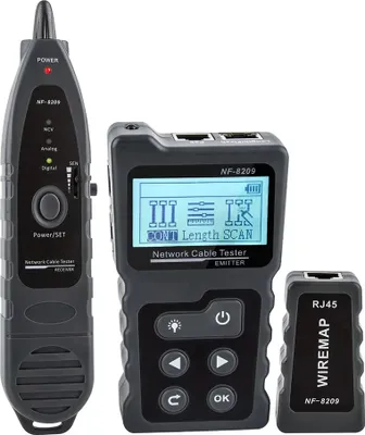 Obrázok produktu pre Tester sieťových káblov, presné meranie dĺžky, viacero režimov skenovania, NF-8209