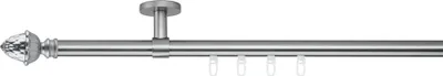 Produktbild von SN Deco - Innenlaufgarnitur Nantes, 19 mm, 1-Lauf, chrom-matt, 100 cm , Deckenträger