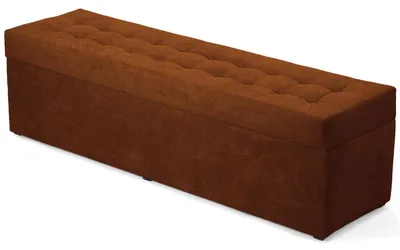 Produktbild von MG Design Polsterhocker Braun 45x160 cm - Stauraum 190L, bis 300 kg, stabil & pflegeleicht, für Wohnzimmer, Schlafzimmer & Flur