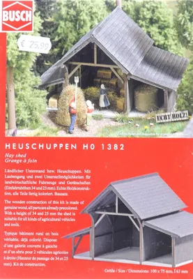 Produktbild von Busch 1382 Heuschuppen Spur H0 in