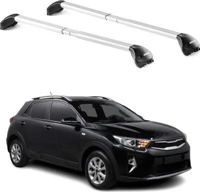 Produktbild von Dachträger Grundtäger für Kia Stonic 2017-2025 100kg Aluminium Silber 2 tlg ABE