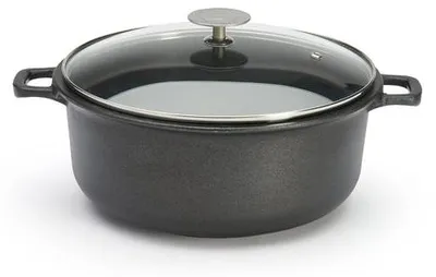 Image de Casserole À Rôti De De Buyer Avec Couvercle En Verre Choc Extreme Ø 28 Cm