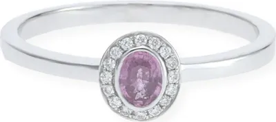 Produktbild von JuwelmaLux Ring Pink Saphir 585 Weißgold mit Brillanten JL10-07-0835